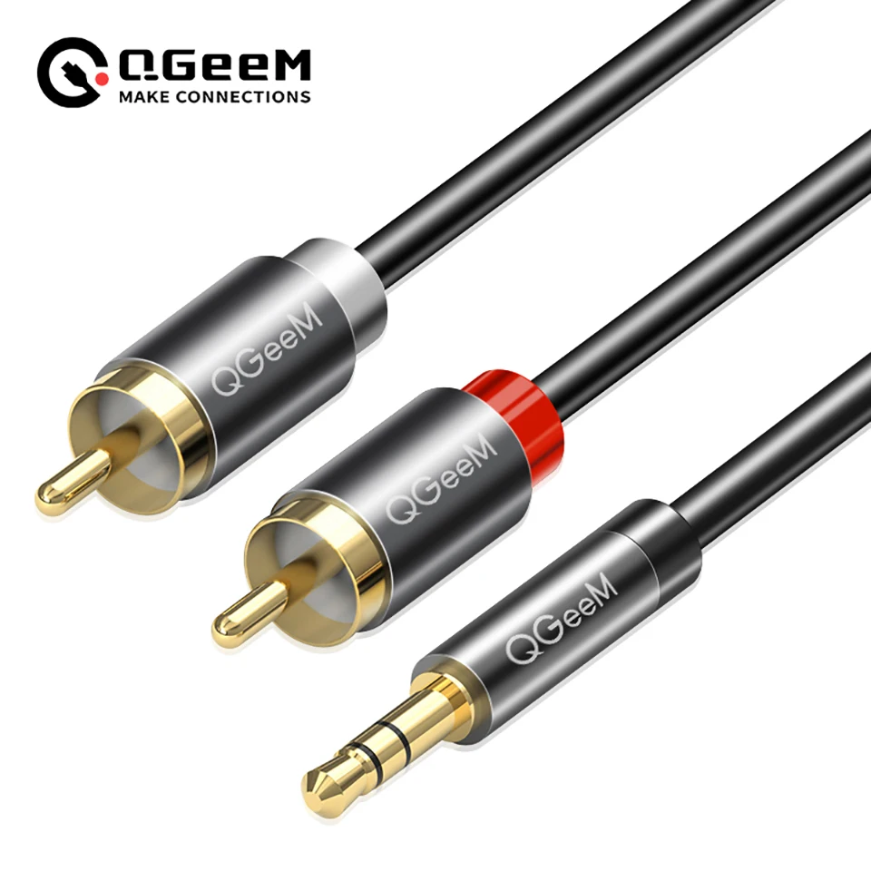 Home Cinema Ampli - QGeeM RCA-Kabel 2RCA auf 3,5mm Audio-Kabel