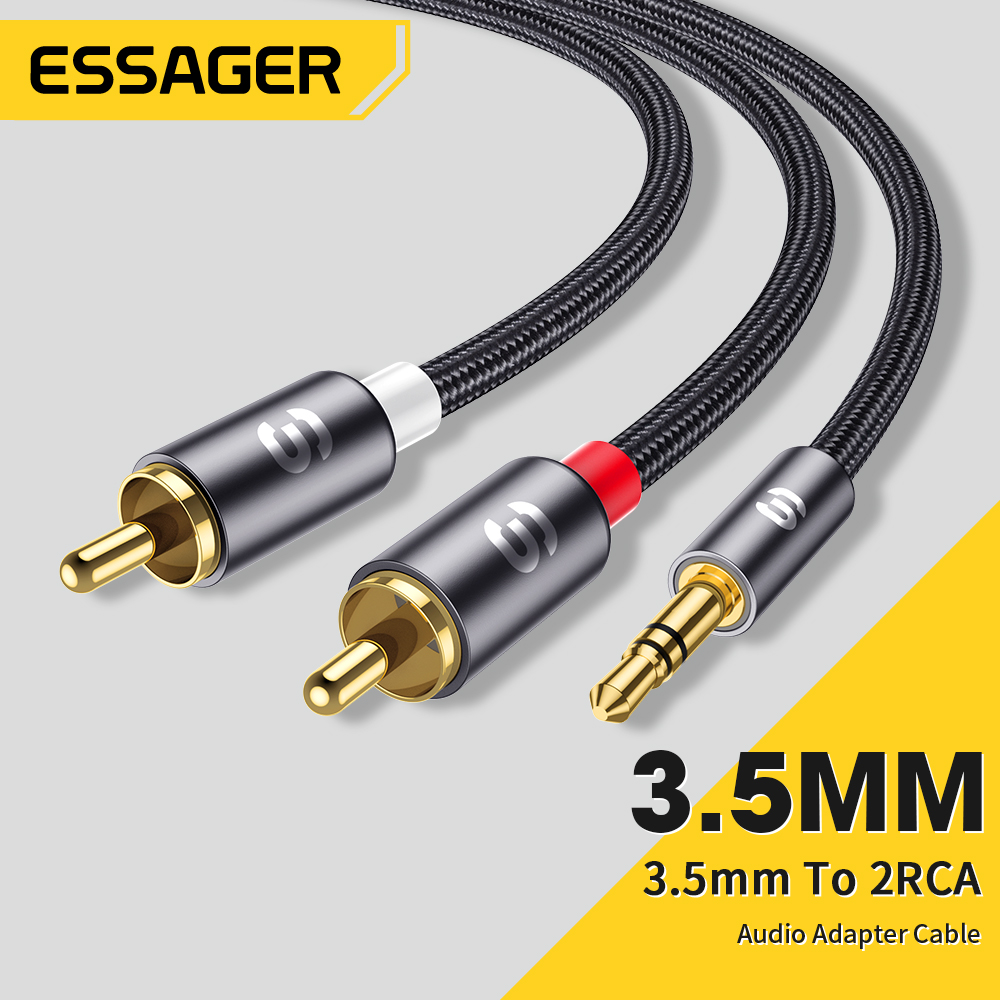 Home Cinema Ampli - Essager RCA Audio Kabel Stereo 3,5mm