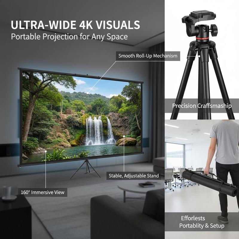 Tragbare Projektionsleinwand 1 – Home Cinema Gaming Bewertung und Preis