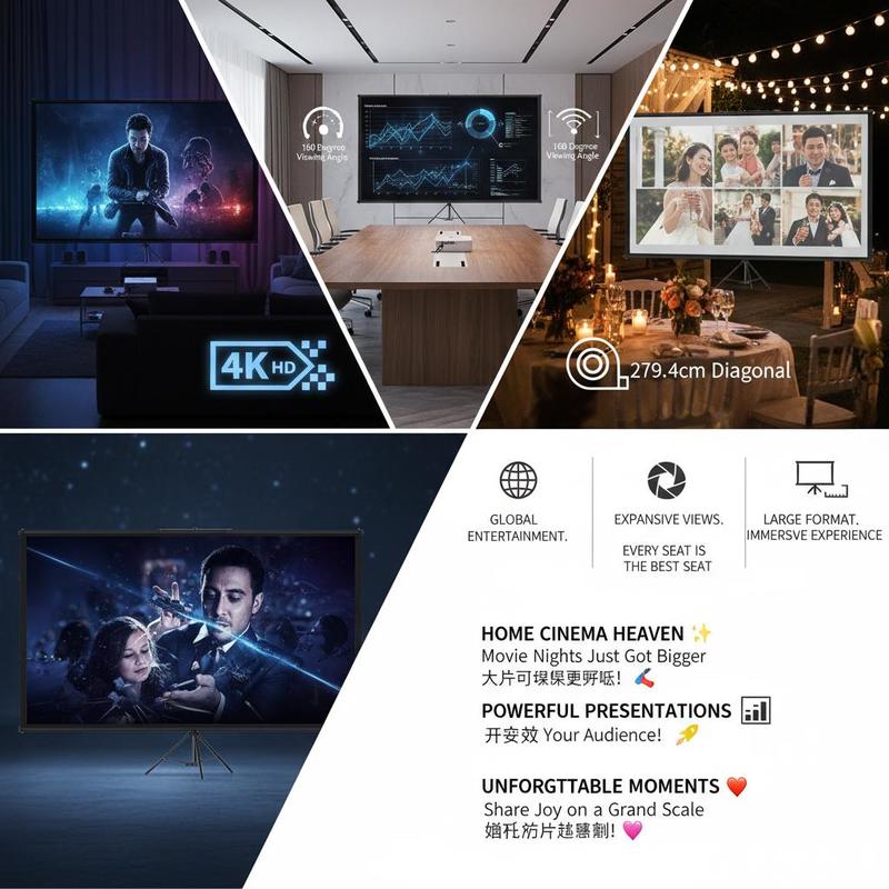 Tragbare Projektionsleinwand 1 – Home Cinema Gaming Bewertung und Preis