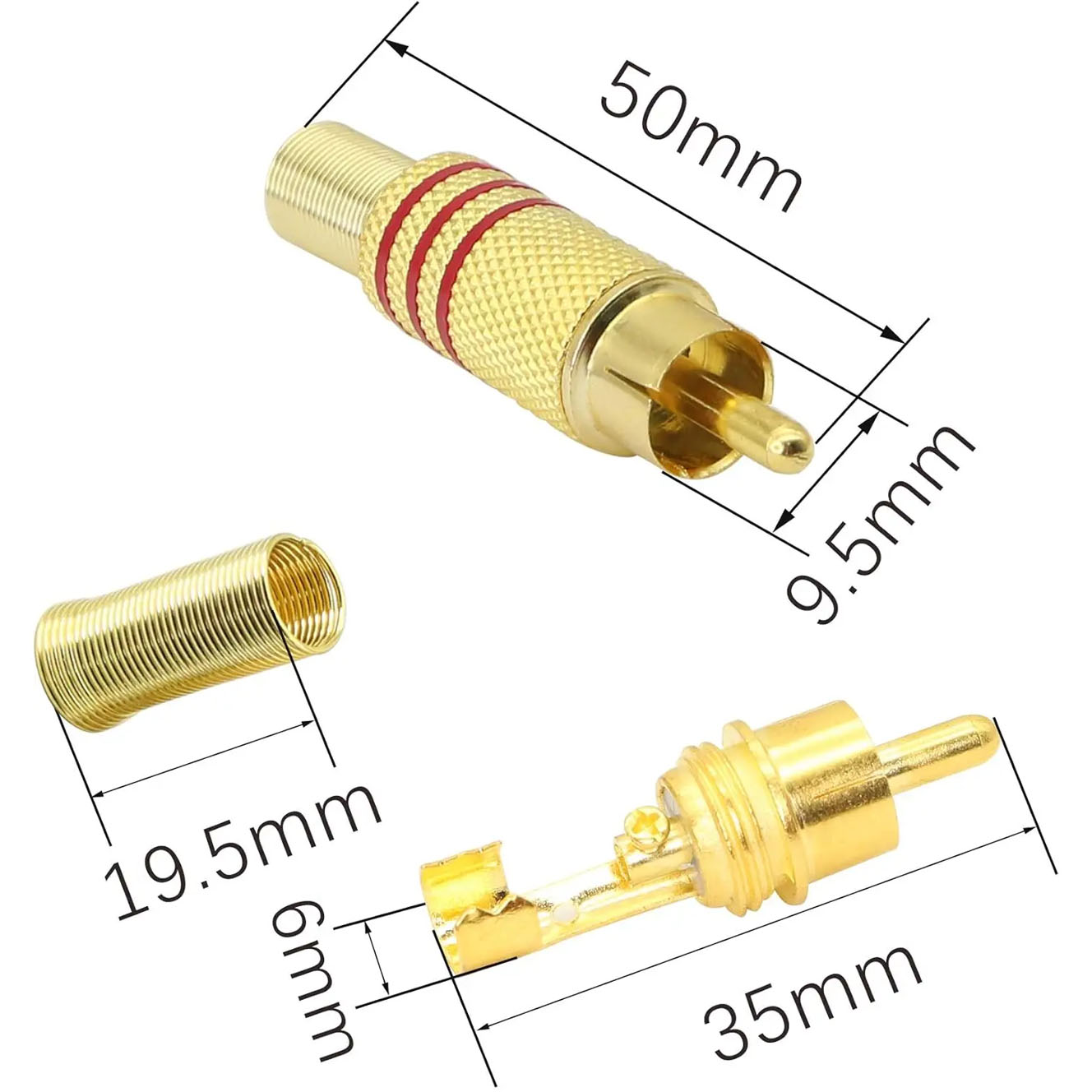 4 Stück RCA-Stecker Vergoldet  – Home Cinema Ampli Bewertung und Preis